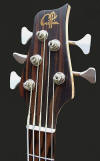 5-string neck-thru bass, Flame Maple top - head