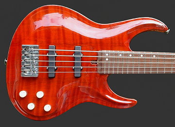 5-string Bolt-on Bass, Burnt Orange gloss