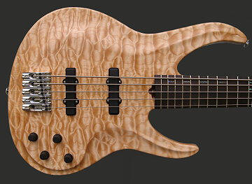 5-string neck-thru bass, Quilt top