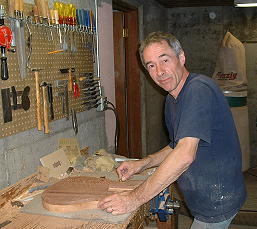 Roger Giffin at his work bench